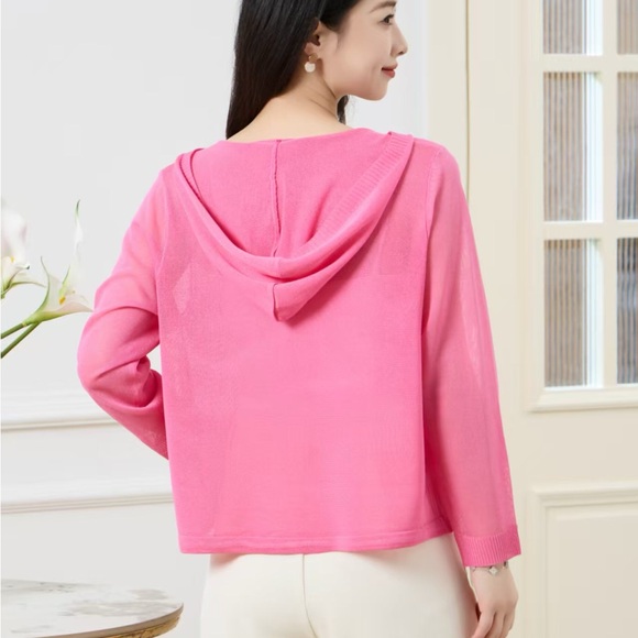 Pink Button-Up Cardigan - Picture 4 of 8